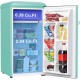 Galanz GLR3GNR10 Retro Compact Refrigerator, Single Door Fridge, Adjustable Mechanical Thermostat with Chiller, Green, 3.3 Cu Ft